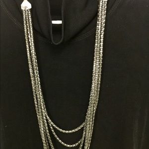Chico’s long multi chain necklace .